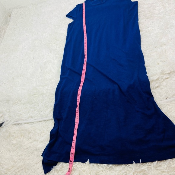 JESSICA SIMPSON navy Tee shirt plain mini slit dress size large - Picture 17 of 17